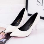 White patent leather